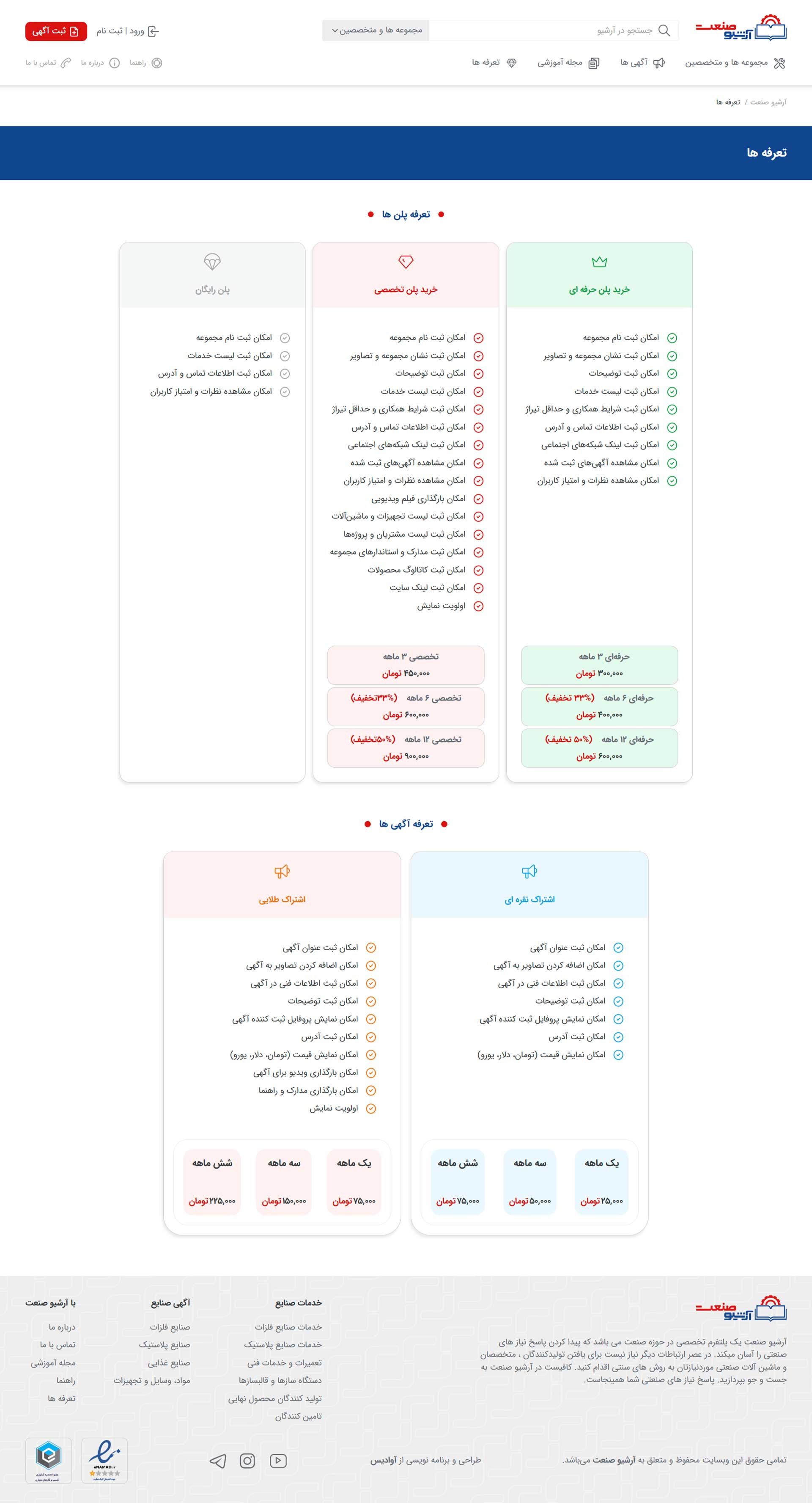 آرشیو صنعت 2 arshivsanat plans